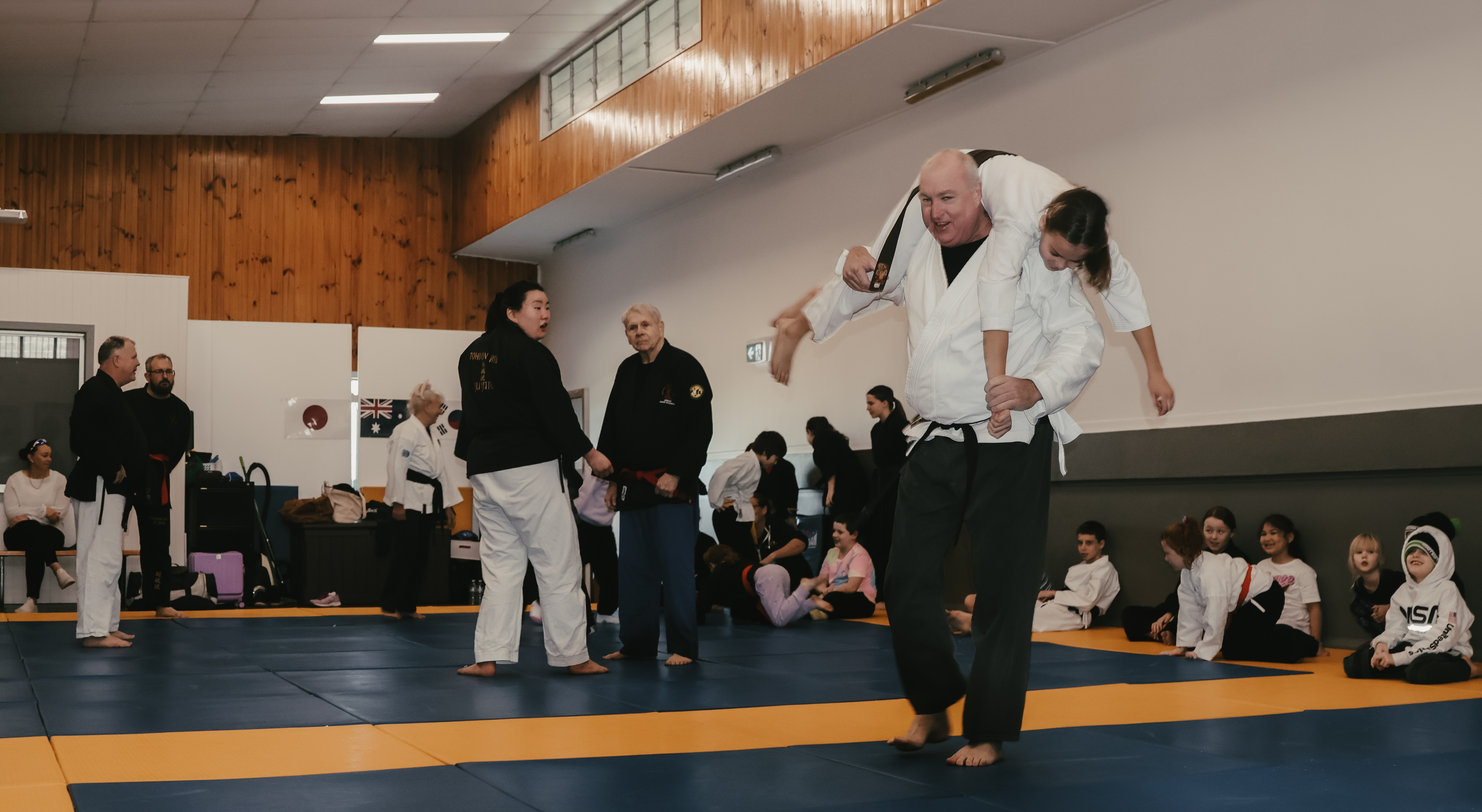 Adults Ju Jitsu throw technique practice